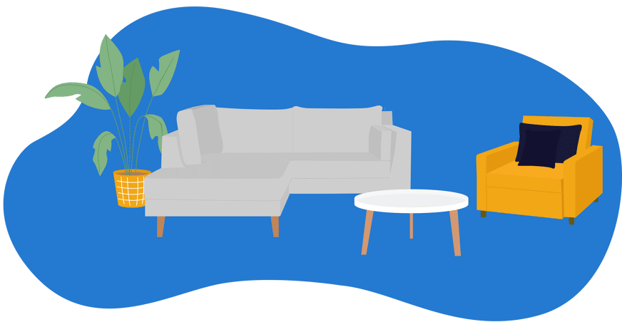 Schlafsessel im Wohnzimmer